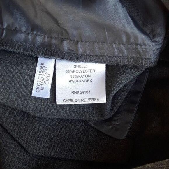 Calvin Klein Pants Trousers High-rise Bootcut Stretch‎ Charcoal Gray Sz 14 - Picture 4 of 8